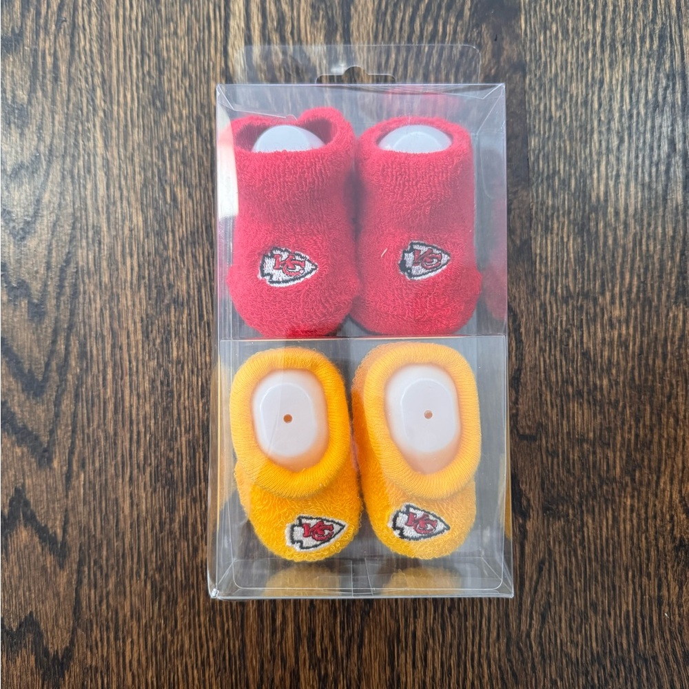 Kansas City Chiefs Baby Booties